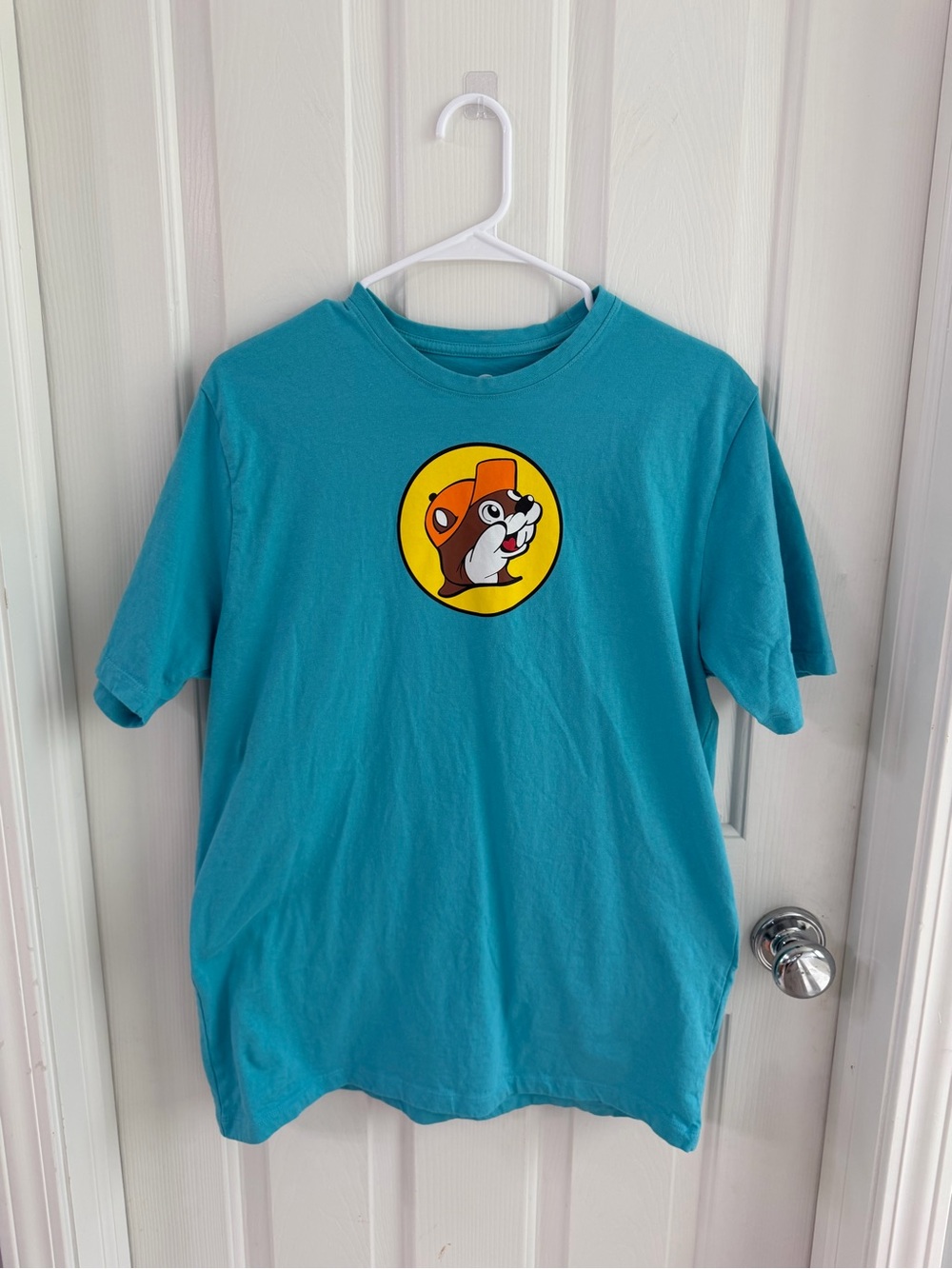 Teal T-Shirt with Buc-ee's Beaver Logo size large